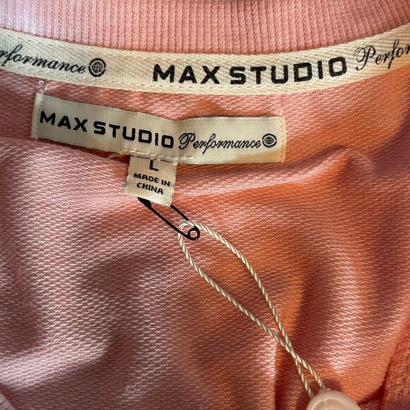 Max Studio Performance Pink Tie Dye Sweat Shirt, Size Large - Picture 3 of 7